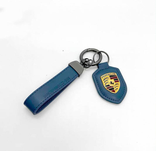 Blue Leather Key Chains