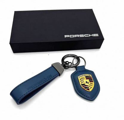 Blue Leather Key Chains
